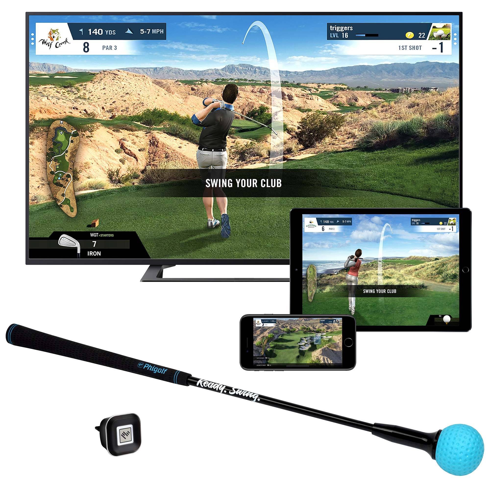 Simulation of phigolf on TV, Mobile and Tablet